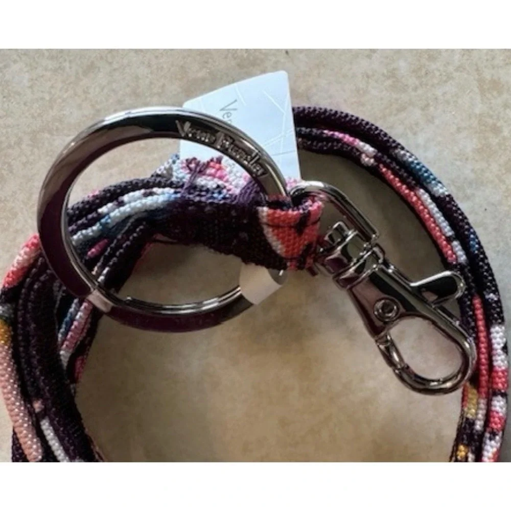 Vera Bradley Indiana Blossoms Lighten Up Lanyard NWT Key Ring Floral